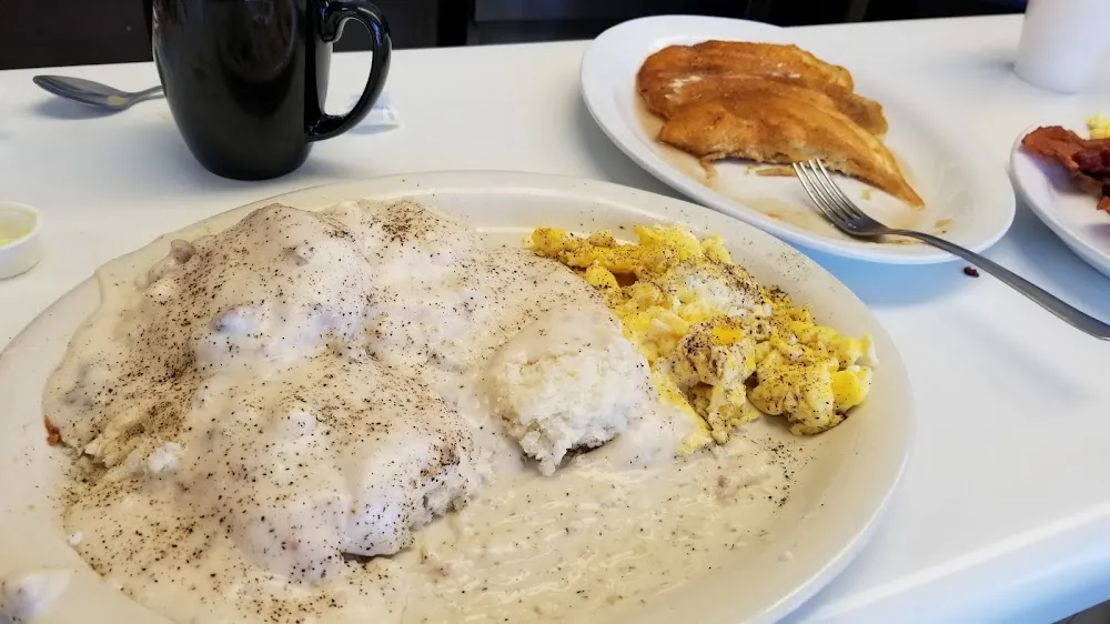Biscuit and Gravy with Eggs