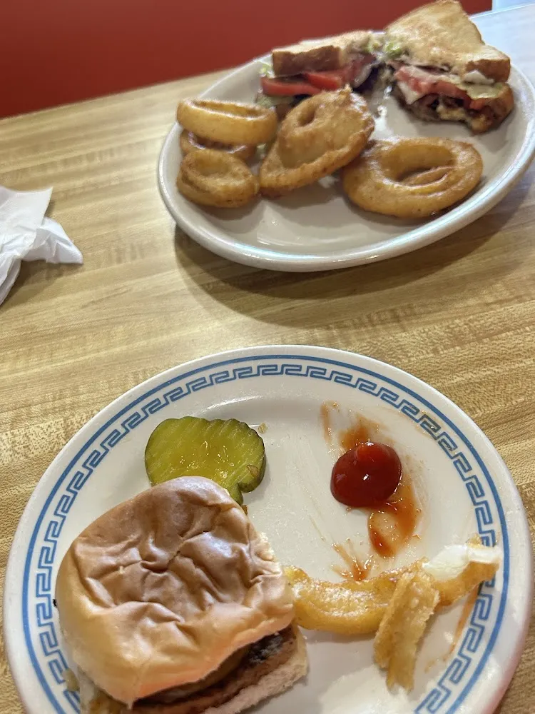 Small Hamburger blt w Onion Rings