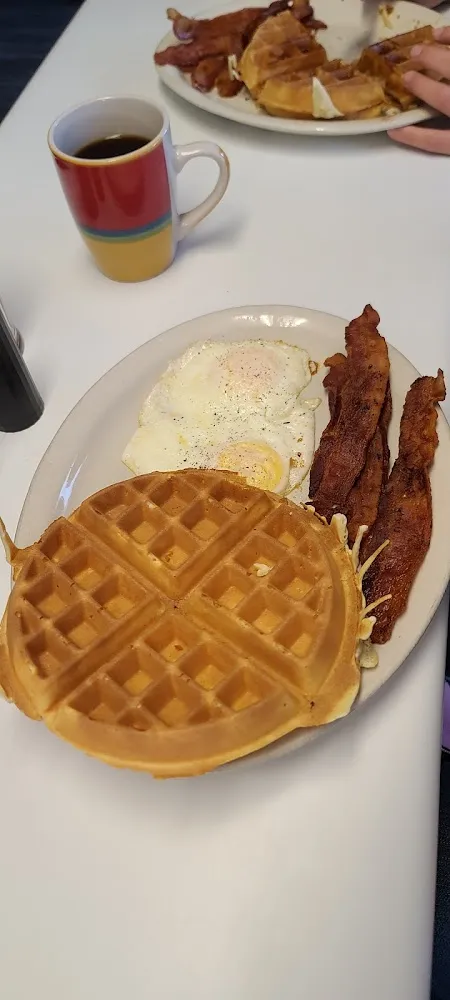 Waffle with Meat & Eggs
